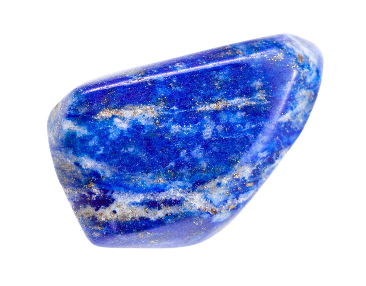 Lapis lazuli crystal for throat chakra and honest communication in addiction recovery